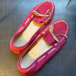 Vera Wang Pink Leather Moccasin Flats
